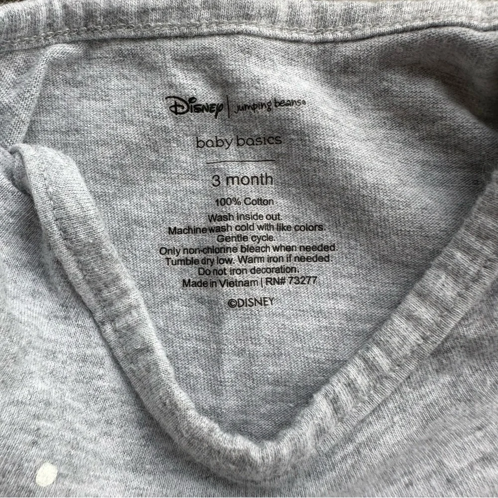 Disney Jumping Beans Vintage Mickey Mouse Long Sleeve Bodysuit in Gray - 3 Month